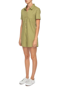 Nude Lucy mina linen playsuit moss jumpsuit
