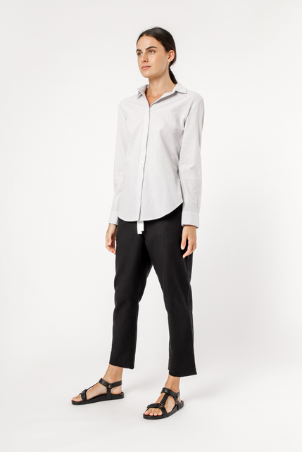 NUDE CLASSIC SHIRT-Grey Stripe