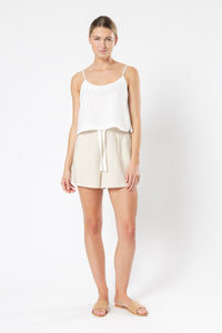 Nude Lucy drew linen cami white top