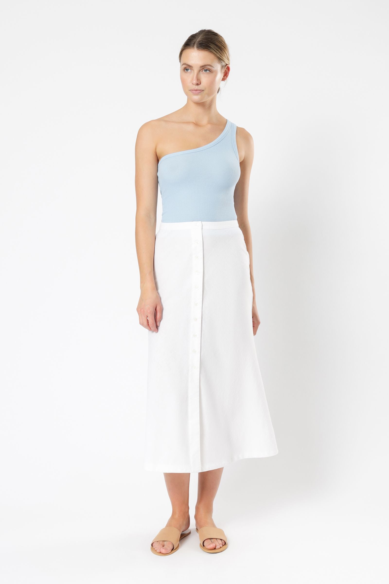Nude Lucy finley ribbed tank capri blue top
